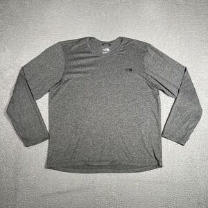 The North Face Shirt Mens Large Gray Outdoor Hiking Casual Preppy Logo Baselayer